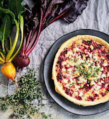 Tarte de beterraba e feta