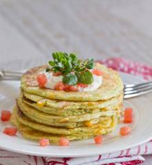 Courgette, Corn and Ricotta Pancakes