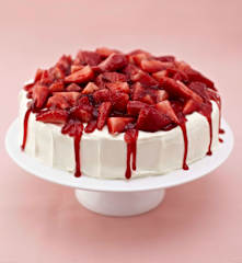 Jahodovo-broskvový dort