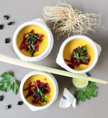 Emulsione di patate e sedano rapa con sfilacci di cavallo (di Sebastiano Rovida)