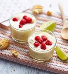 Tiramisu citron vert et framboises