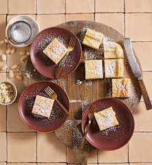 Quadrados de requeijão sem glúten