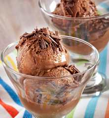 Gelado de chocolate e café