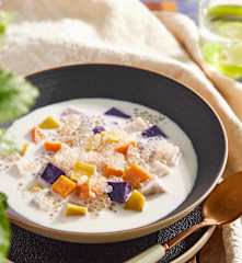 Bubur Cha Cha (Coconut Milk Dessert with Sweet Potatoes)