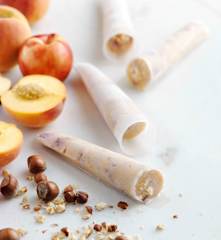 Sorvete de avelã e pêssego