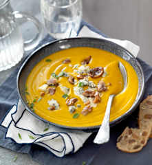 Soupe de châtaigne au bleu