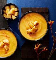 Süßkartoffel-Suppe mit Quitten