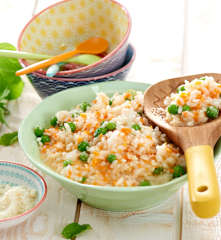 Risotto aux petits pois-carotte