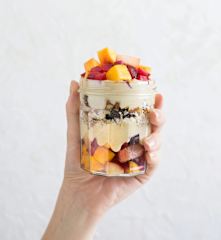 Parfait with passionfruit cream