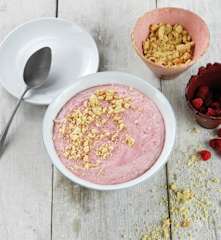 Mousse rápida de framboesa