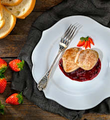 Filetto di maiale e fragole