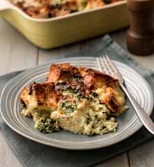 Baked Spinach and Cheese Strata