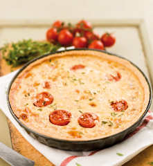 Quiche de atum e tomilho-limão