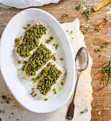 Kabeljau mit Parmesankruste und Lauch-Couscous