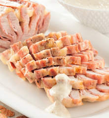 Cinta de lomo rellena de jamón y queso