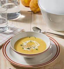 Crema de calabaza y membrillo