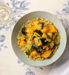 Quinoa Salad with Spiced Butternut Squash and Courgettes