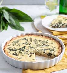 Ziemniaczany quiche z czosnkiem niedźwiedzim