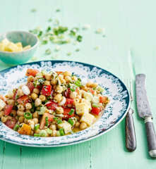 Kichererbsensalat mit Kräuterdressing