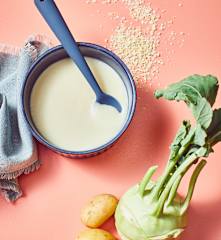 Kohlrabi-Kartoffel-Hirse-Brei