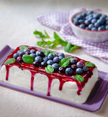 Mattonella allo yogurt con mirtilli