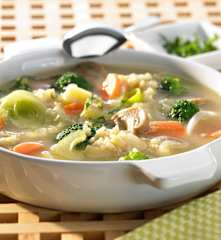 Gemüsesuppe mit Bulgur