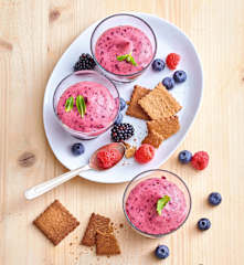 Mousse express aux fruits rouges