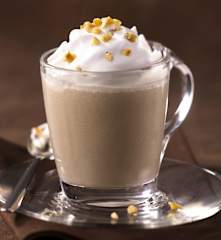 Cappuccino de champignons aux noisettes