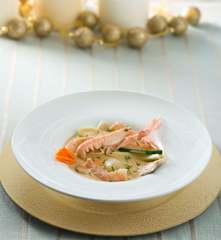 Waterzooi con cigalas