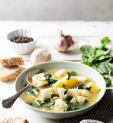 Cod and Spinach Soup
