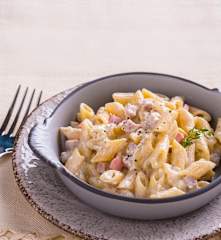 Pasta panna e prosciutto (senza lattosio)