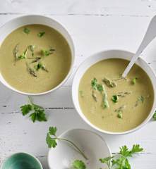 Velouté vert asperge-épinard