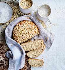 Pão de centeio e aveia