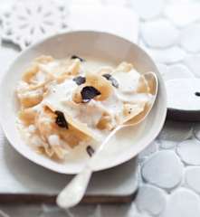 Ravioles de homard, sauce à la truffe