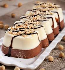 Semifreddo ai due cioccolati e nocciole