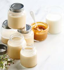 Iogurtes de leite condensado