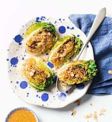 Cogollos a la parrilla con vinagreta