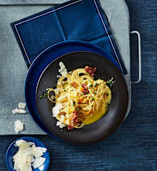 Spaghetti mit Gemüse-Sahnesauce