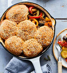 Cobbler salé à la ratatouille