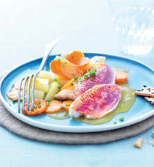 Filets de rouget sauce safranée