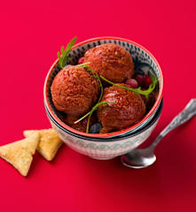 Sorbet poivron et fruits rouges