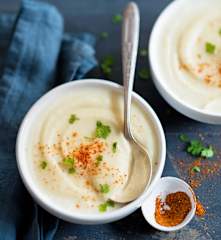 Menu petit prix : Velouté de céleri-rave au lait de coco