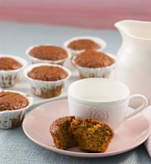 Magdalenas integrales de calabaza (sin huevo)