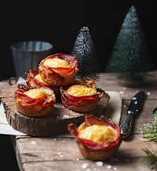 Muffins de huevo y beicon