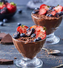 Mousse de chocolate vegano