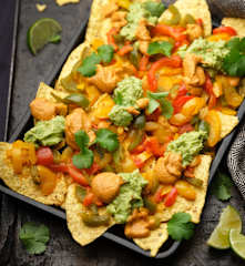Sweet Pepper Nachos with Guacamole