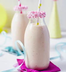 Pfirsich-Erdbeer-Milchshake