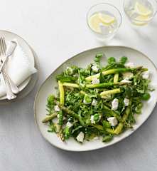 Asparagus and broad bean salad