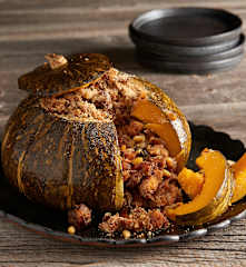 Sausage Stuffed Kabocha