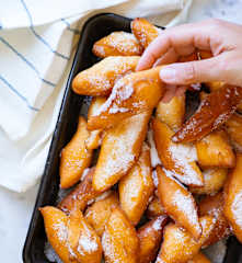 Beignets de carnaval à la fleur d’oranger